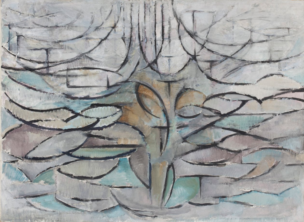Det blomstrende æbletræ, 1912. af Piet Mondrian