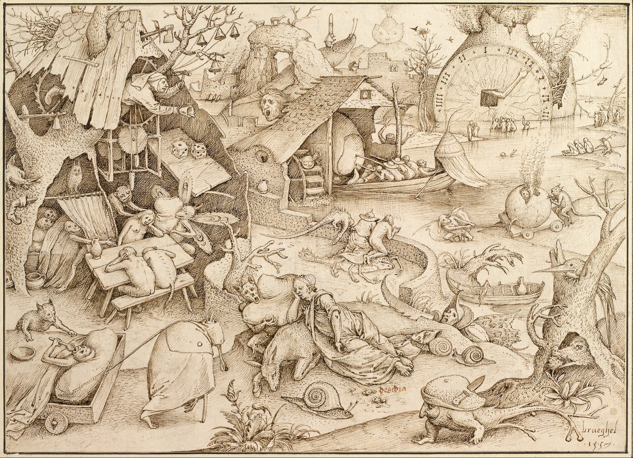 Desidia (dovendyr), 1557 af Pieter Bruegel the Elder