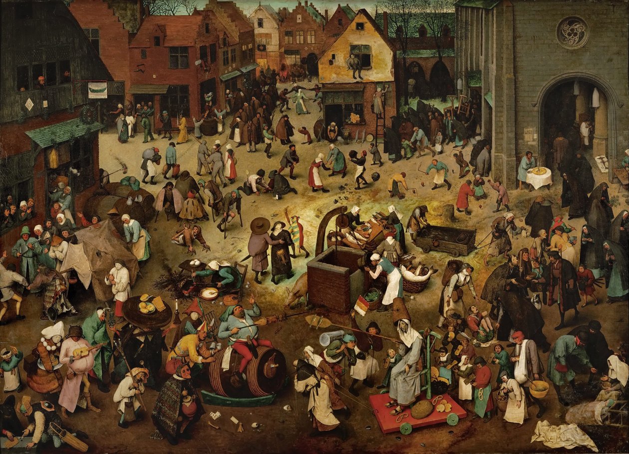 Kamp mellem karneval og fastelavn, 1559 (olie på egetræspanel) af Pieter Bruegel the Elder