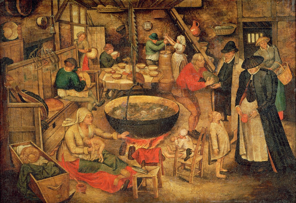 Interiør af et bondehus af Pieter Bruegel the Elder