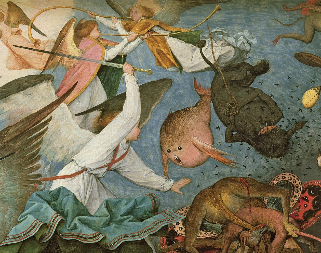 The Fall of the Rebel Angels, 1562 (detalje af 74037) af Pieter Bruegel the Elder