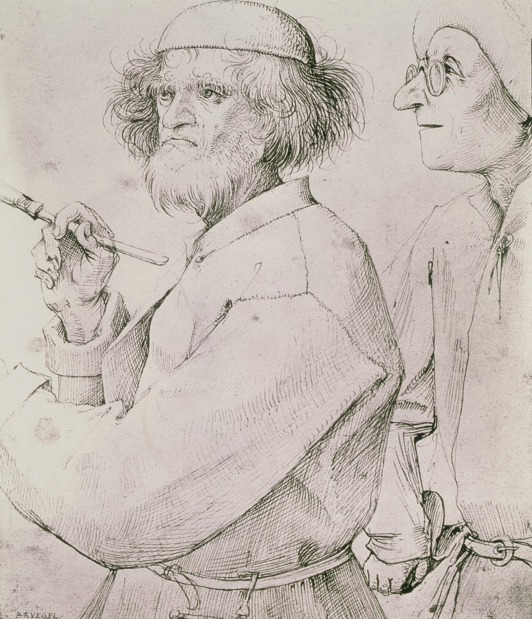 Maleren og kunstelskeren af Pieter Bruegel the Elder