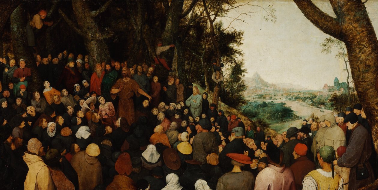 Johannes Døberens prædiken, detaljer af Pieter Bruegel the Elder