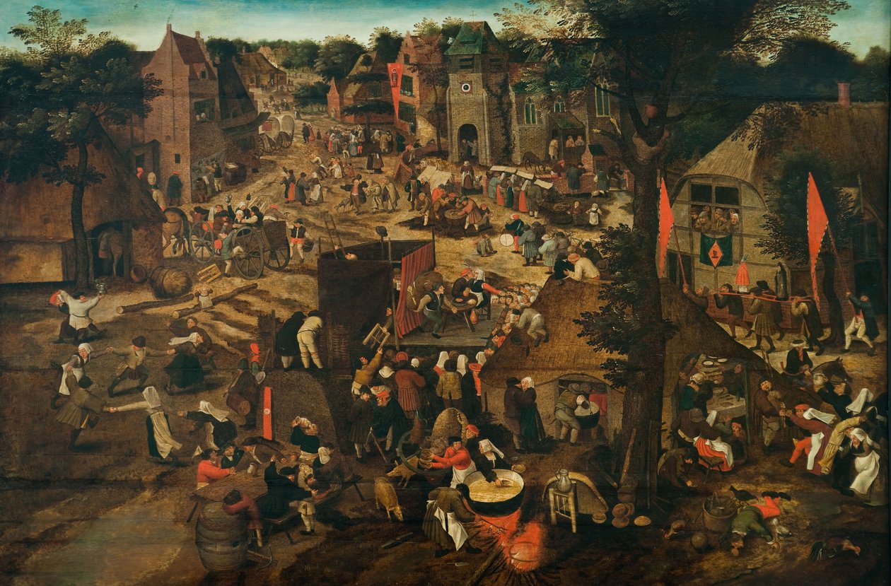 En landsbymesse (landsbyfestival til ære for Saint Hubert og Saint Anthony) af Pieter Brueghel the Younger
