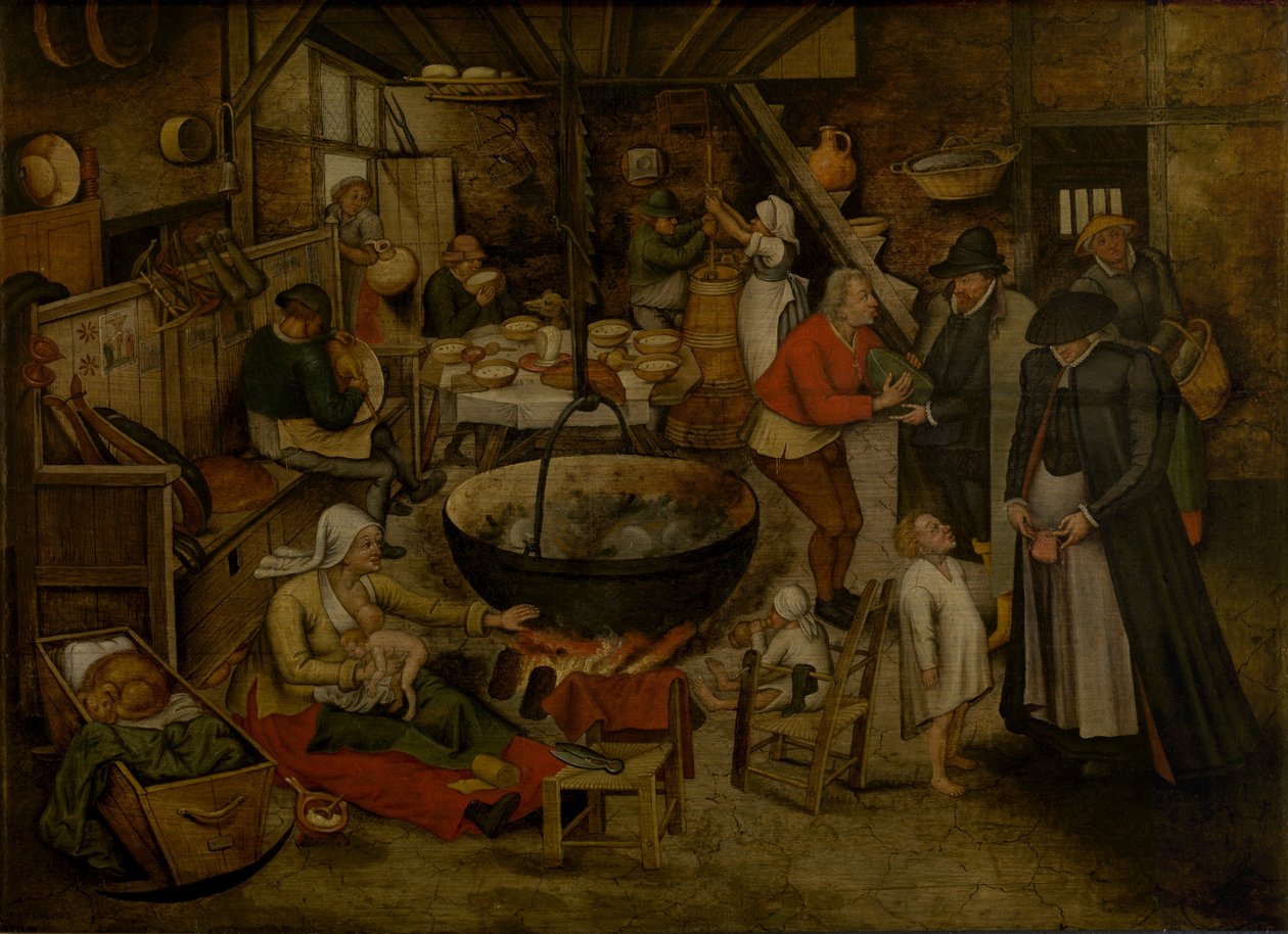Besøg på gården af Pieter Brueghel the Younger
