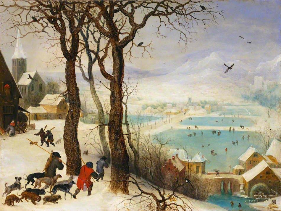 Jæger i sneen af Pieter Brueghel the Younger