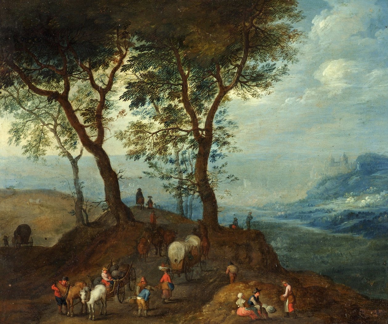 Landskab med landmænd af Pieter Brueghel the Younger