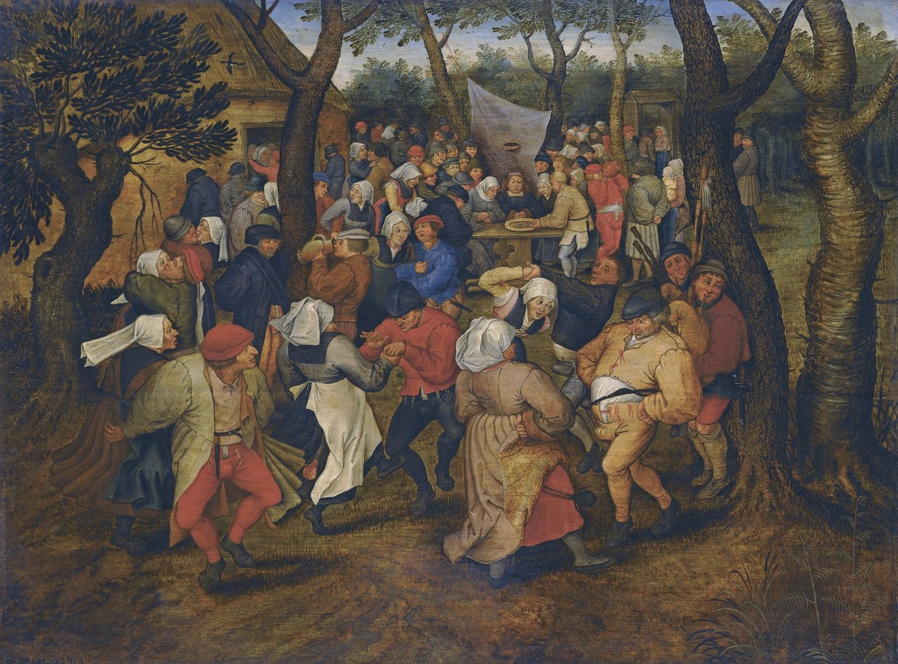 Udendørs Bondebryllupsdans af Pieter Brueghel the Younger