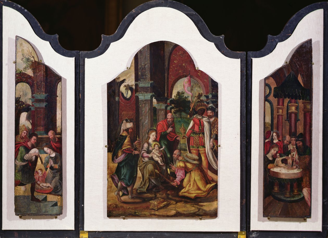 Magiernes tilbedelse (se 101585 for recto) af Pieter Coecke van Aelst