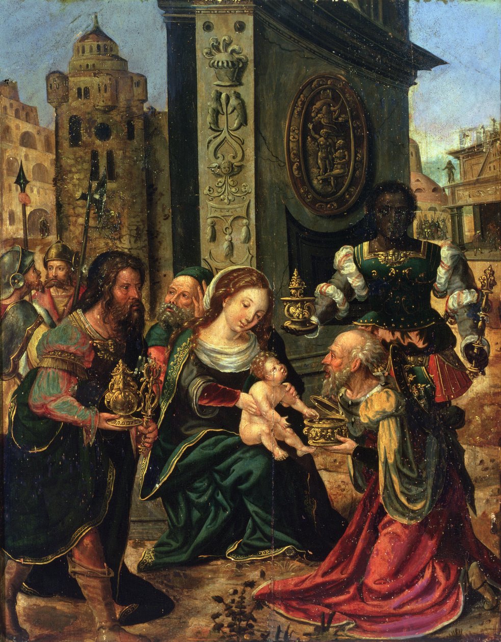 Magiernes tilbedelse (panel) af Pieter Coecke van Aelst