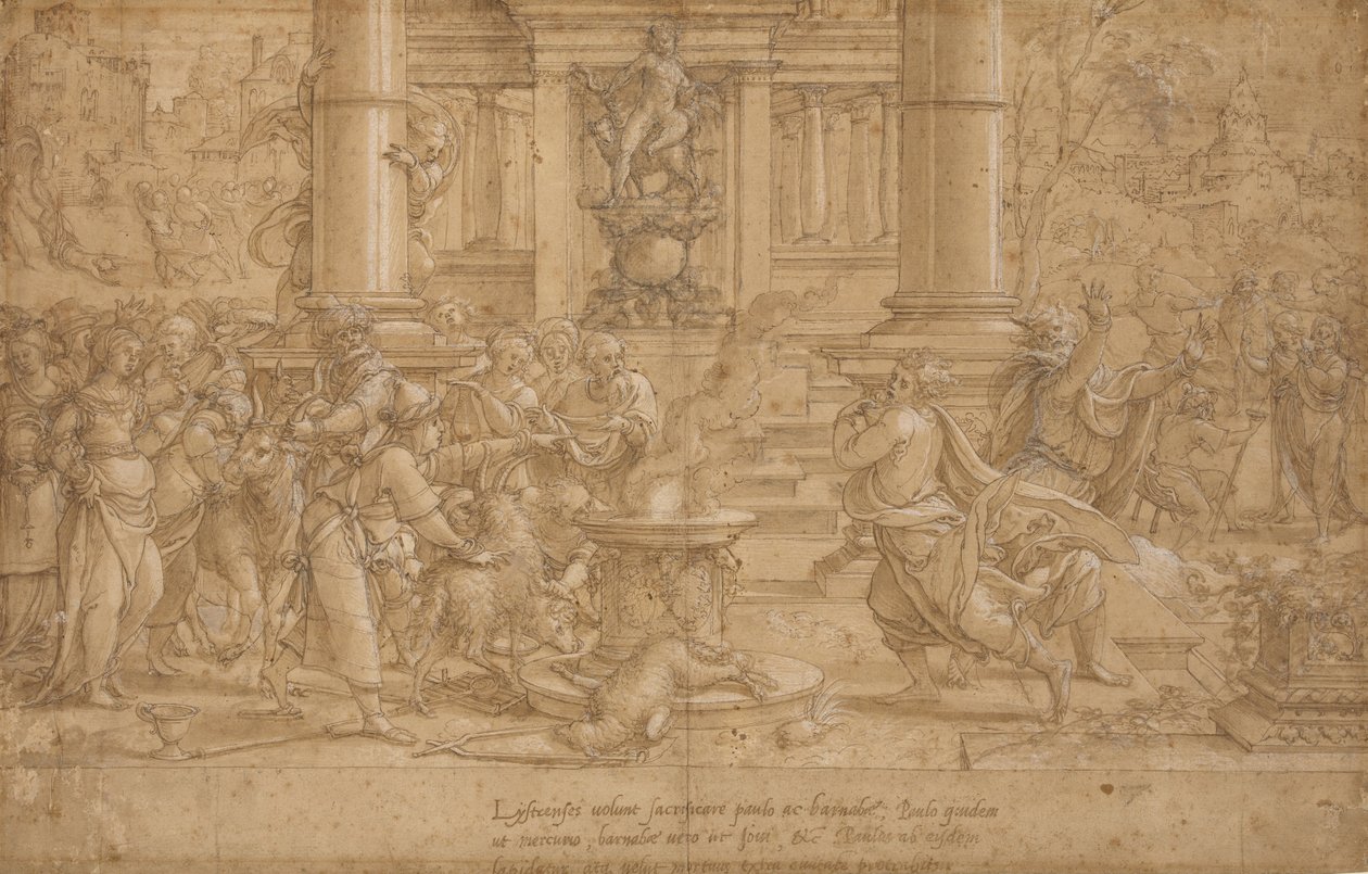 Offer ved Lystra af Pieter Coecke van Aelst