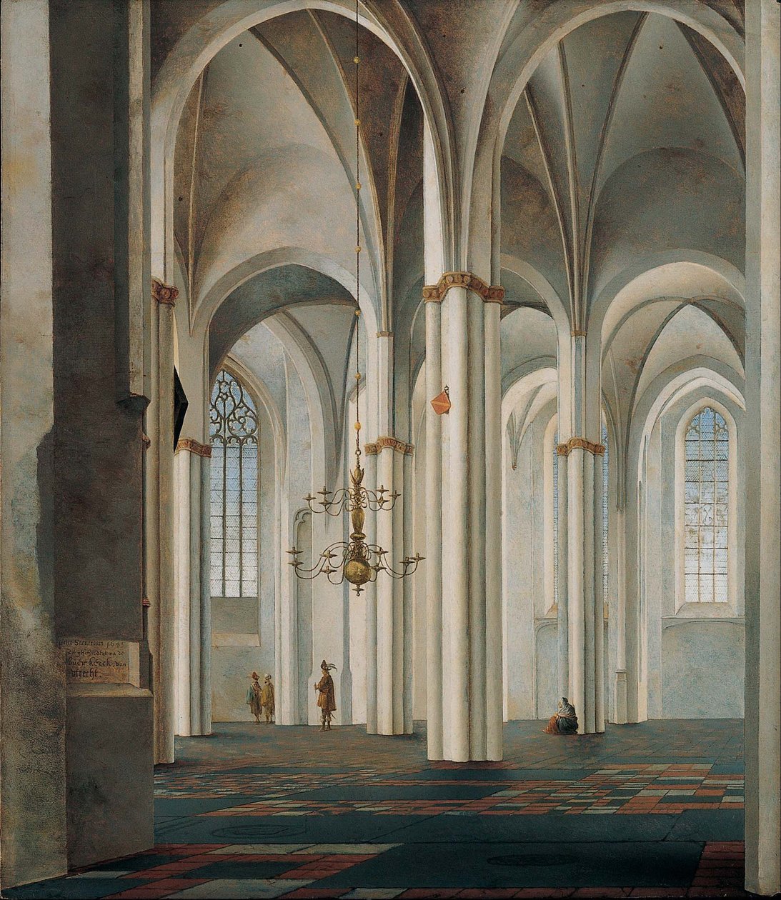 Interiør i Buurkerk, Utrecht af Pieter Janszoon Saenredam