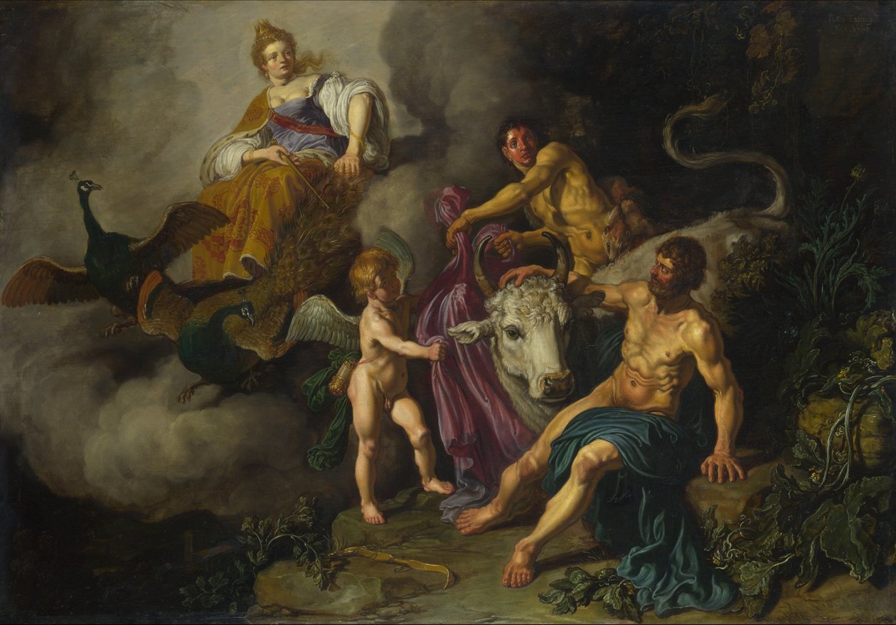 Juno opdager Jupiter med Io af Pieter Lastman