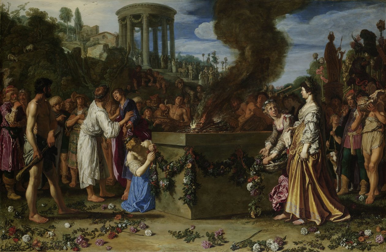Orestes og Pylades disputerer ved alteret, 1614 af Pieter Lastman