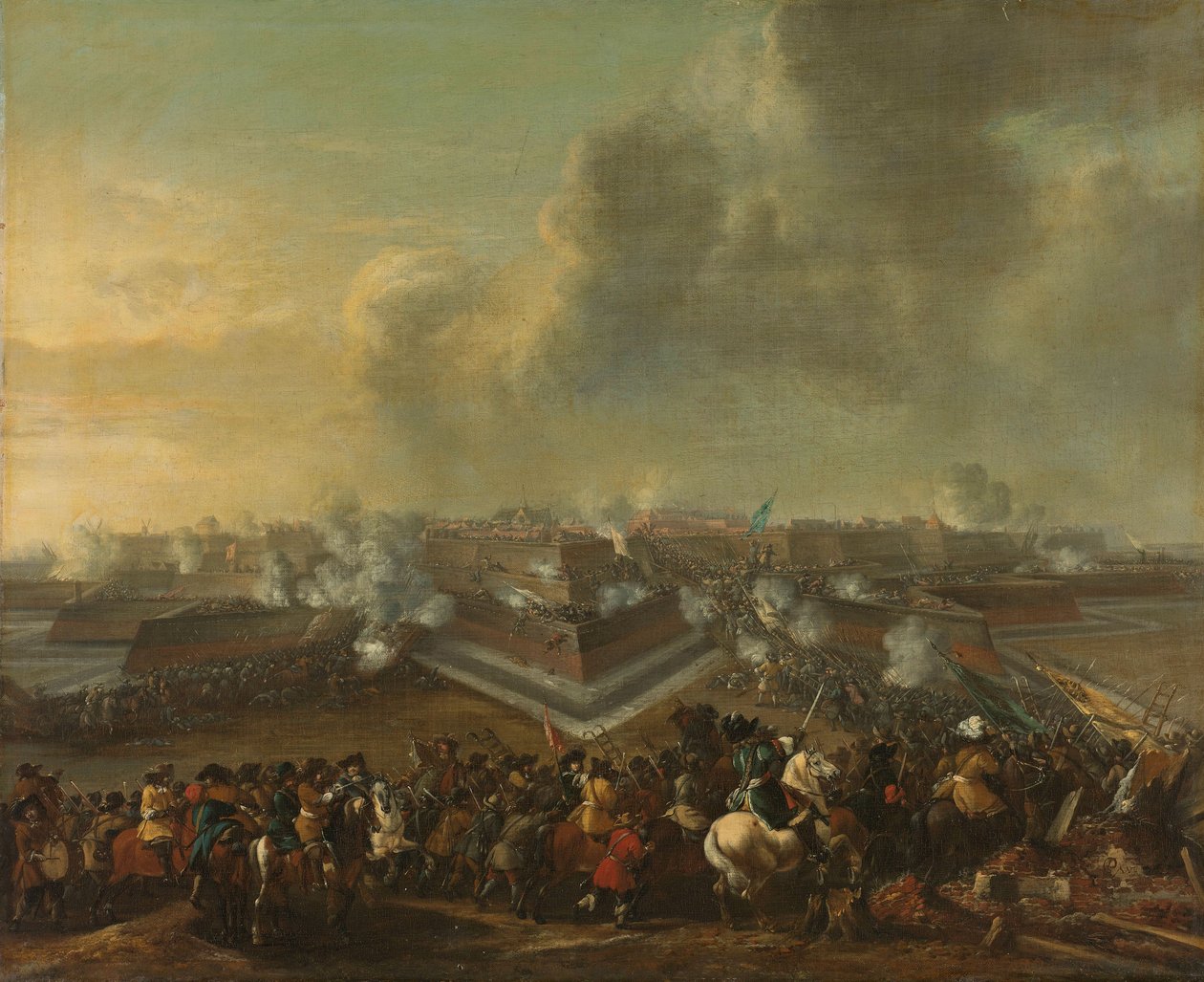 Angreb på byen Coevorden den 30. december 1672 af Pieter Wouwermans or Wouwerman