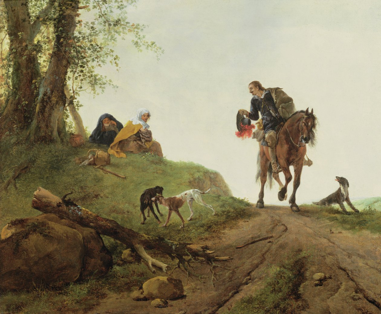 Flirten af Pieter Wouwermans or Wouwerman