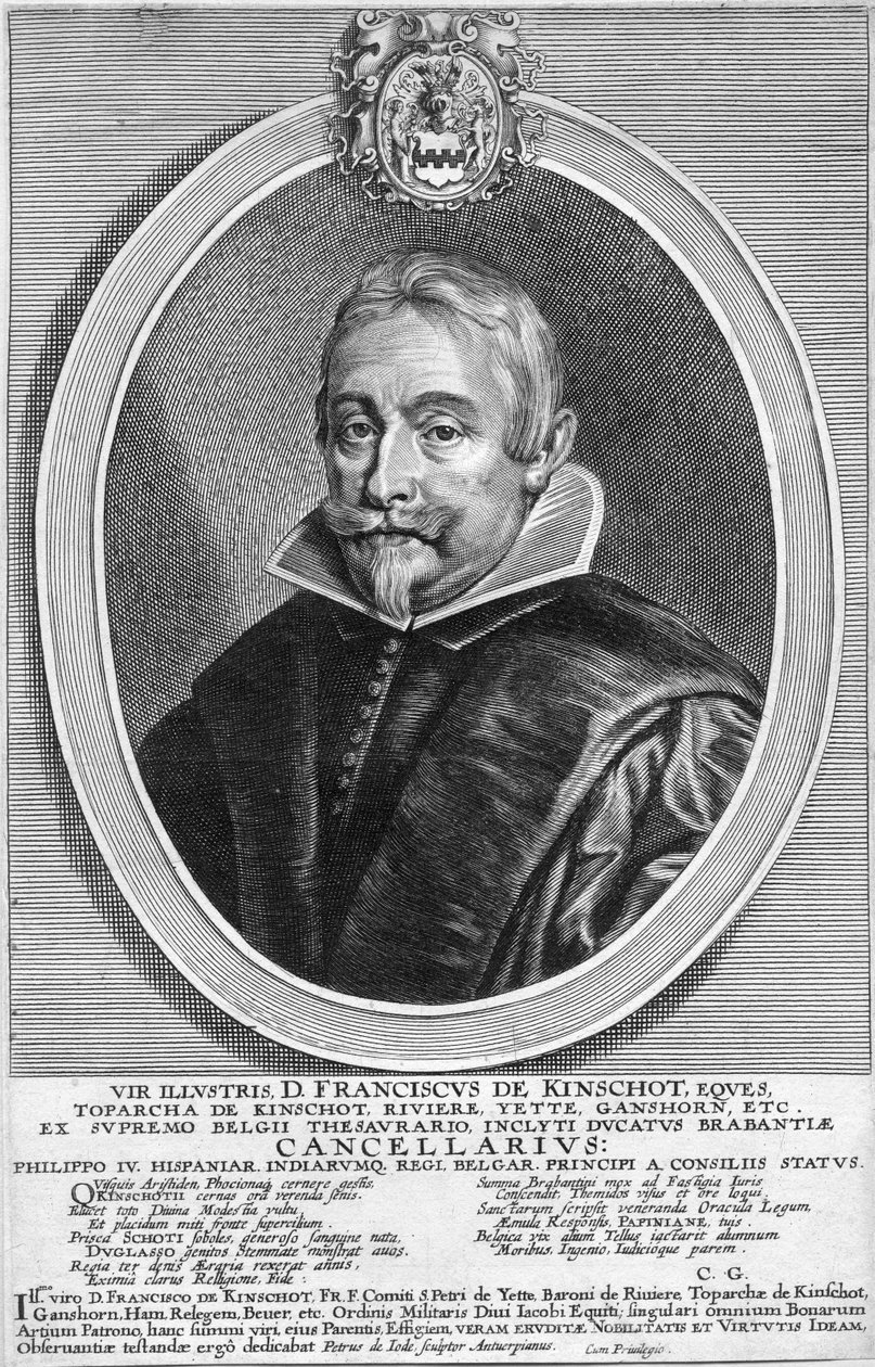 graveret portræt af Pieter de Jode