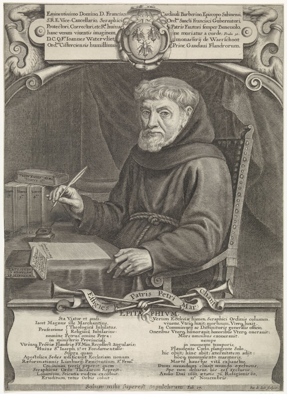Portræt af Pierre Marchant graveret af Pieter de Jode II af Pieter de Jode II