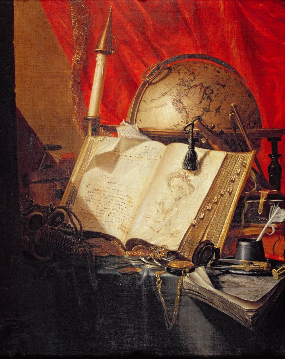 Et Vanitas-stilleben af Pieter de Ring