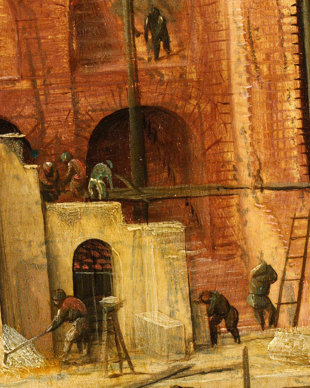Byggedetaljer fra Tower of Babel, 1563 af Pieter Bruegel the Elder