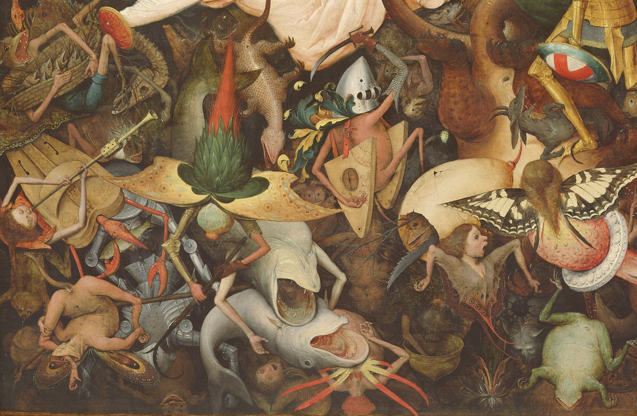 The Fall of the Rebel Angels, 1562 olie på paneldetalje af 74037 af Pieter Bruegel the Elder