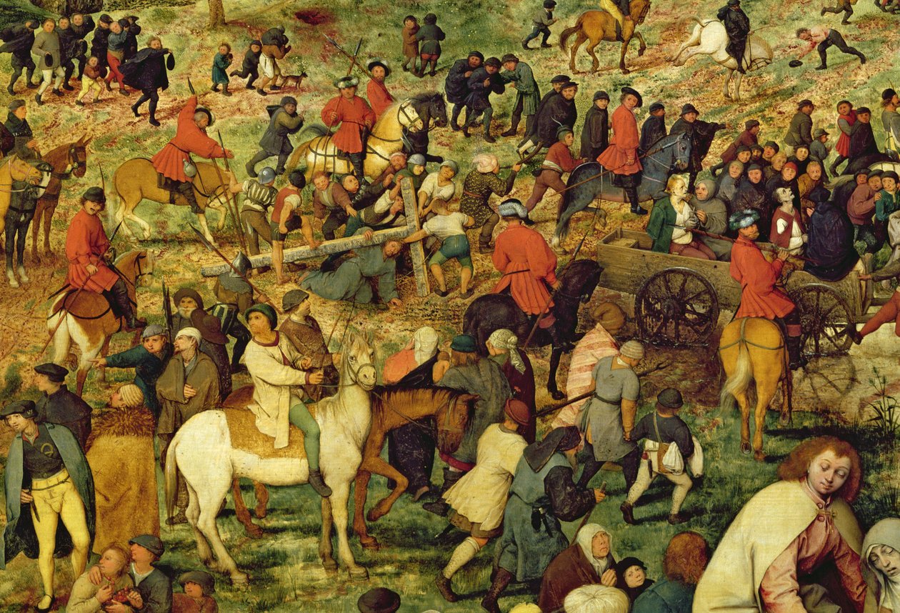 Vejen til Golgatha, 1564 olie på panel detalje af 186439 af Pieter Bruegel the Elder