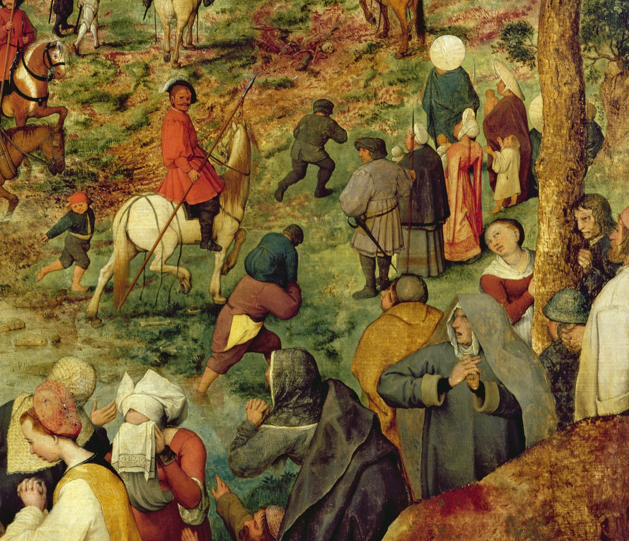 The Road to Calvary, 1564 olie på paneldetalje af 186439 af Pieter Bruegel the Elder
