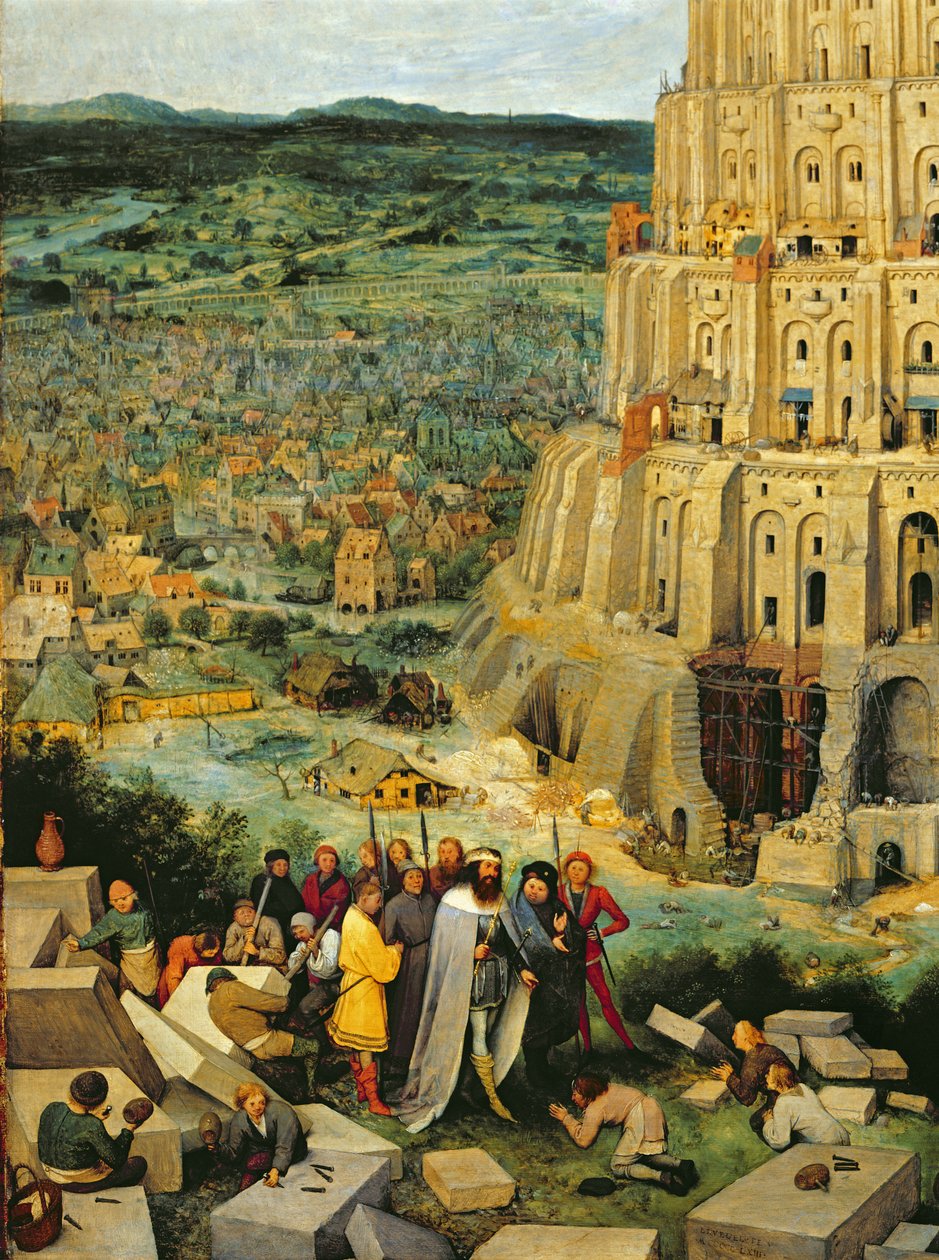 Tower of Babel, 1563 olie på panel detalje af 345 af Pieter Bruegel the Elder