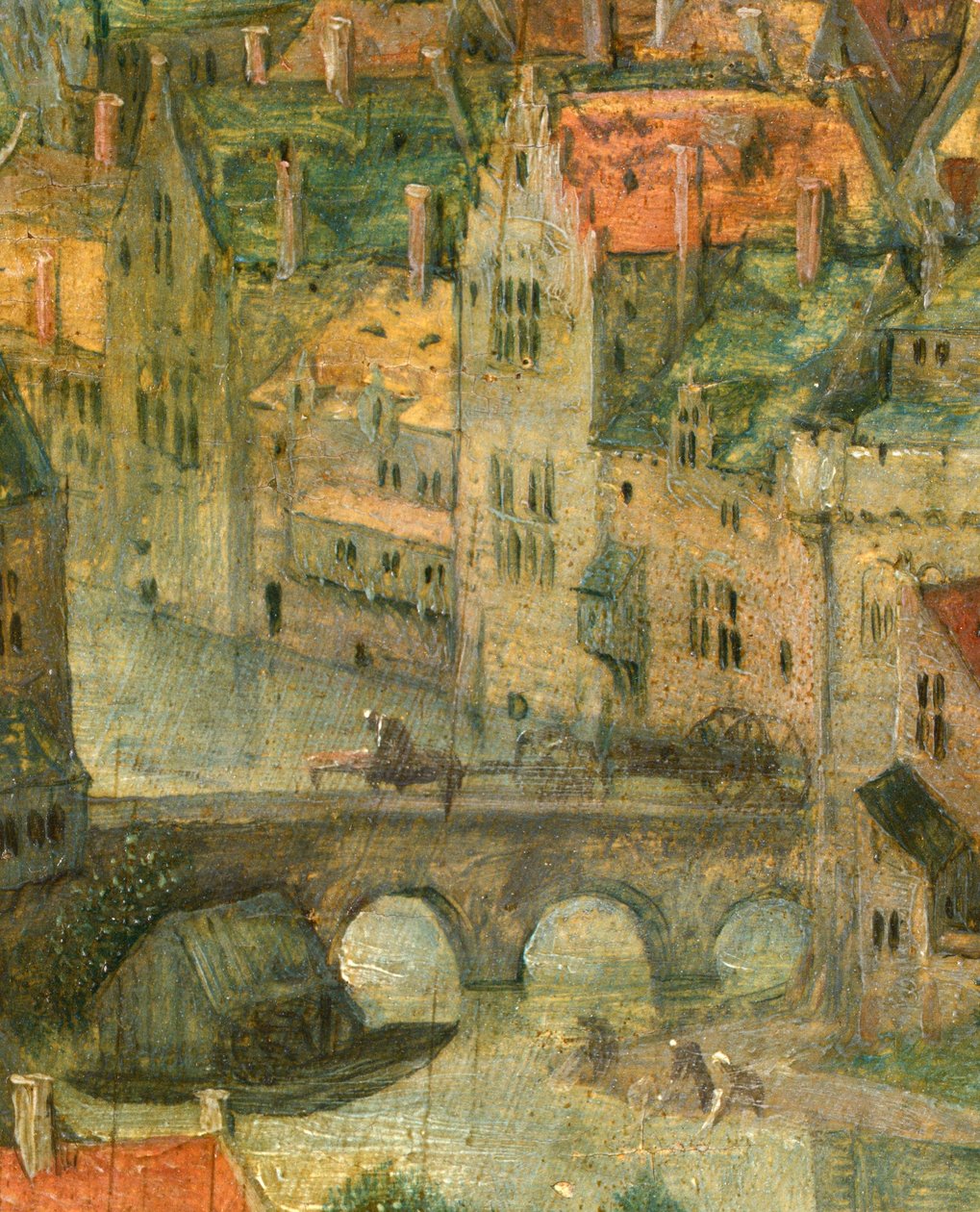 Bydetalje fra Tower of Babel, 1563 af Pieter Bruegel the Elder