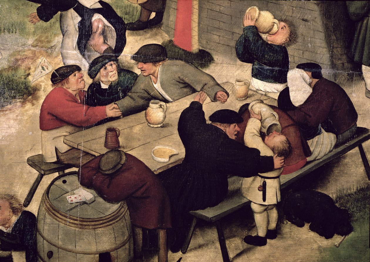 Messe med en teaterpræsentation, ca. 1600 (detaljer) af Pieter Brueghel the Younger