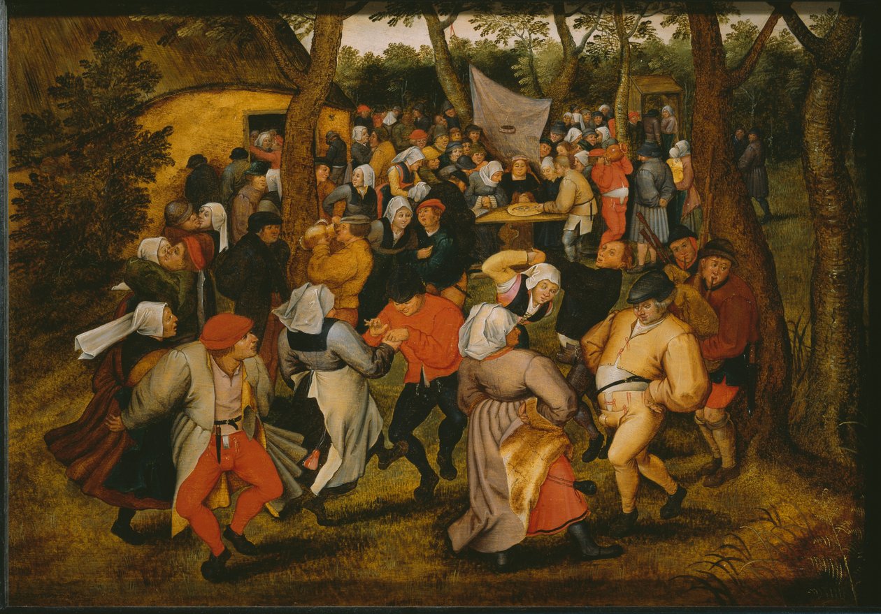 Frilufts bryllupsdans, 1610 (se også 346632) af Pieter Brueghel the Younger