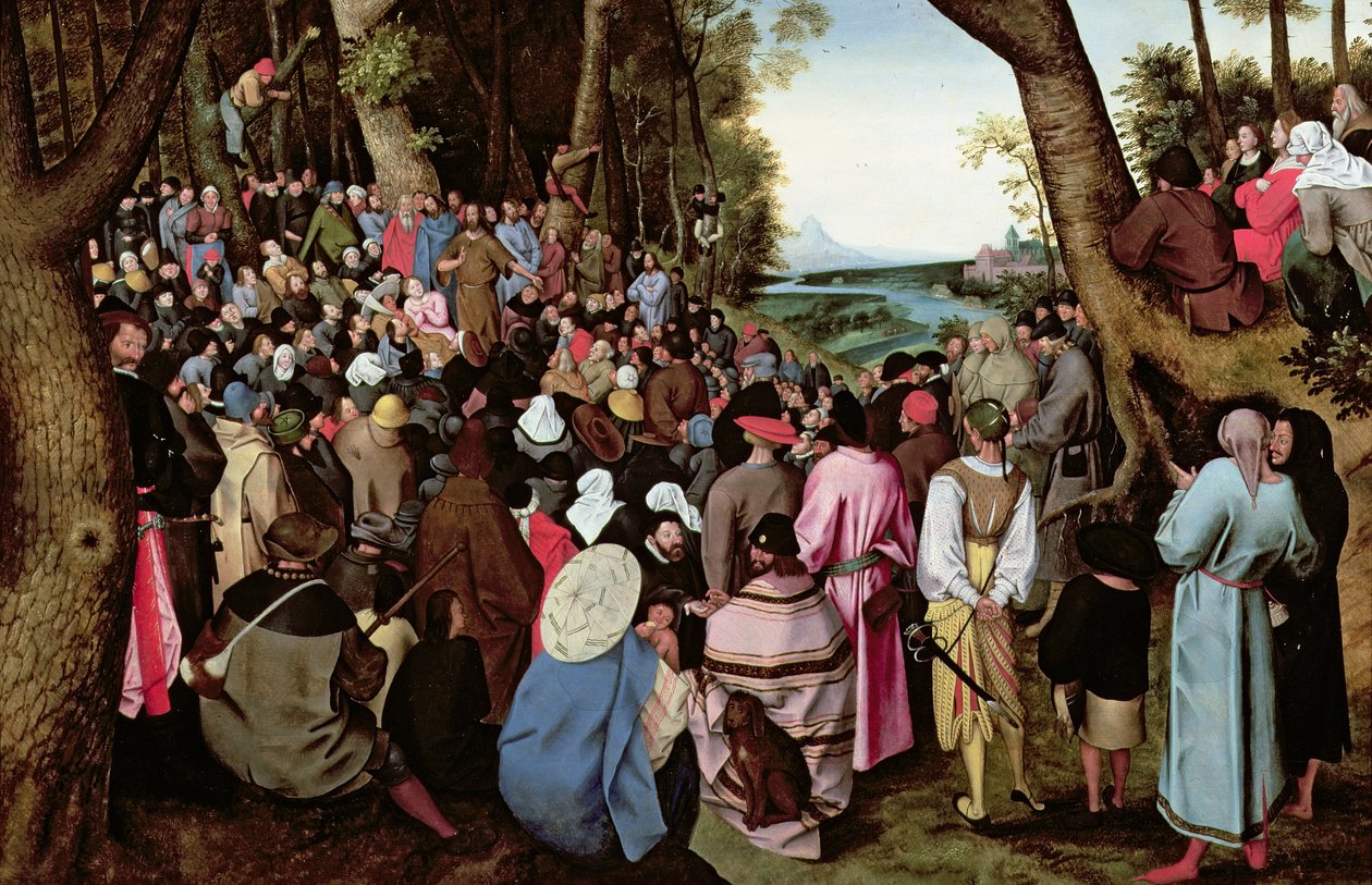 Johannes Døberen prædiker (panel) af Pieter Brueghel the Younger