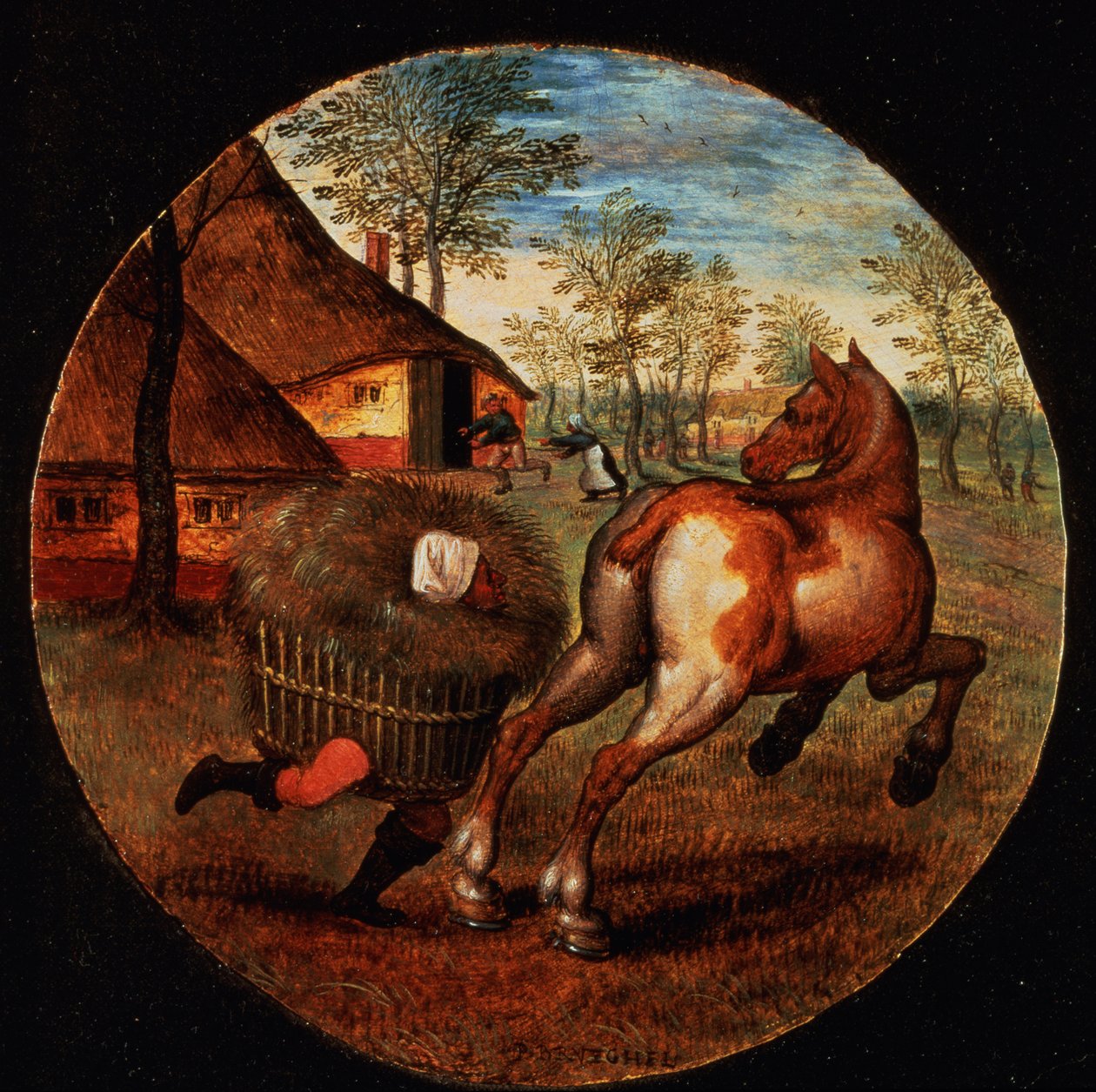 Verden vendt på hovedet (panel) af Pieter Brueghel the Younger
