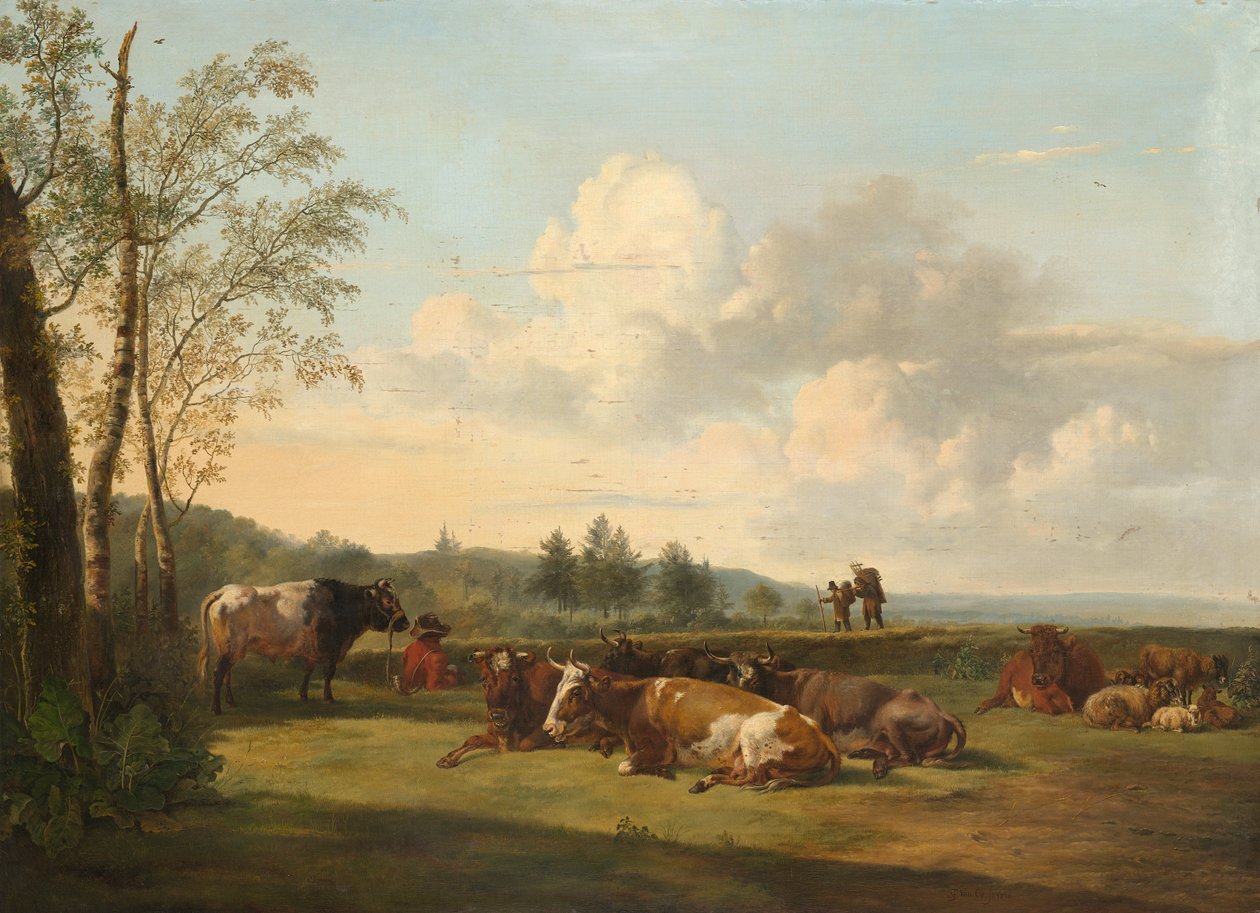 Landskab med kvæg af Pieter van Os  