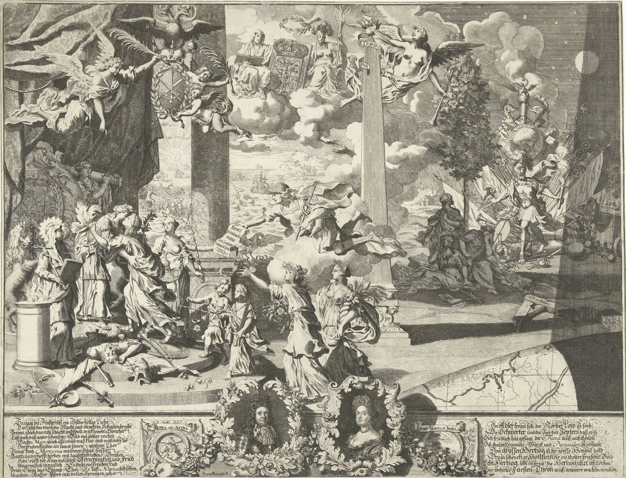 Allegori om Altona-traktaten af Pieter van den Berge