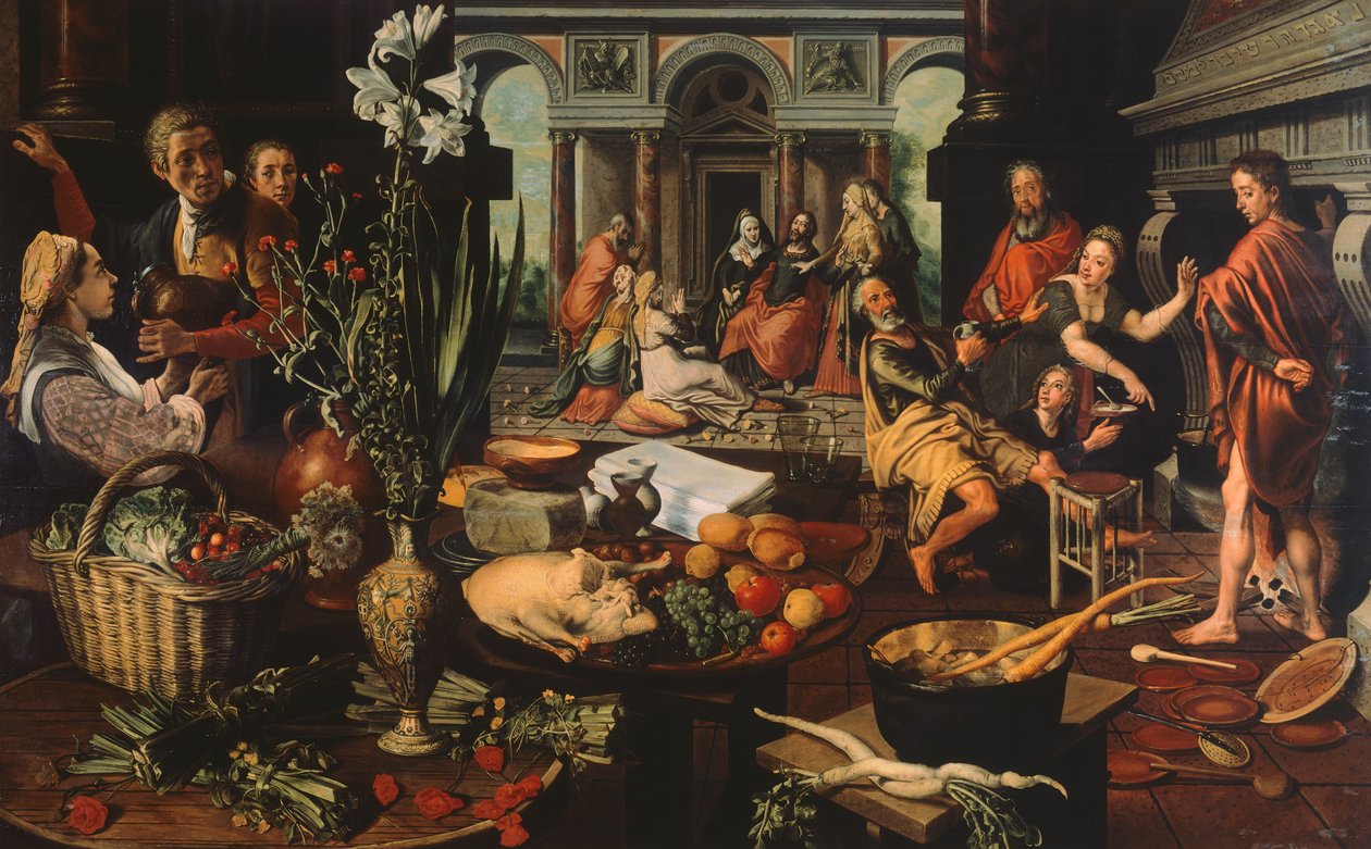 Kristus i Marthas og Marias hus, af Pieter Aertsen (1507 eller 1508 -1575) af Pieter Aertsen