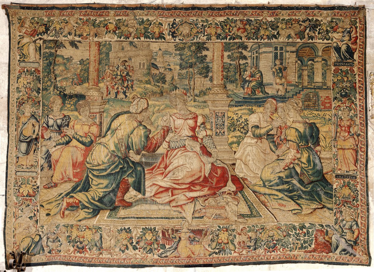 Mark Antony og Cleopatra Tapestry af Pieter (attr. to) Coecke van Aelst