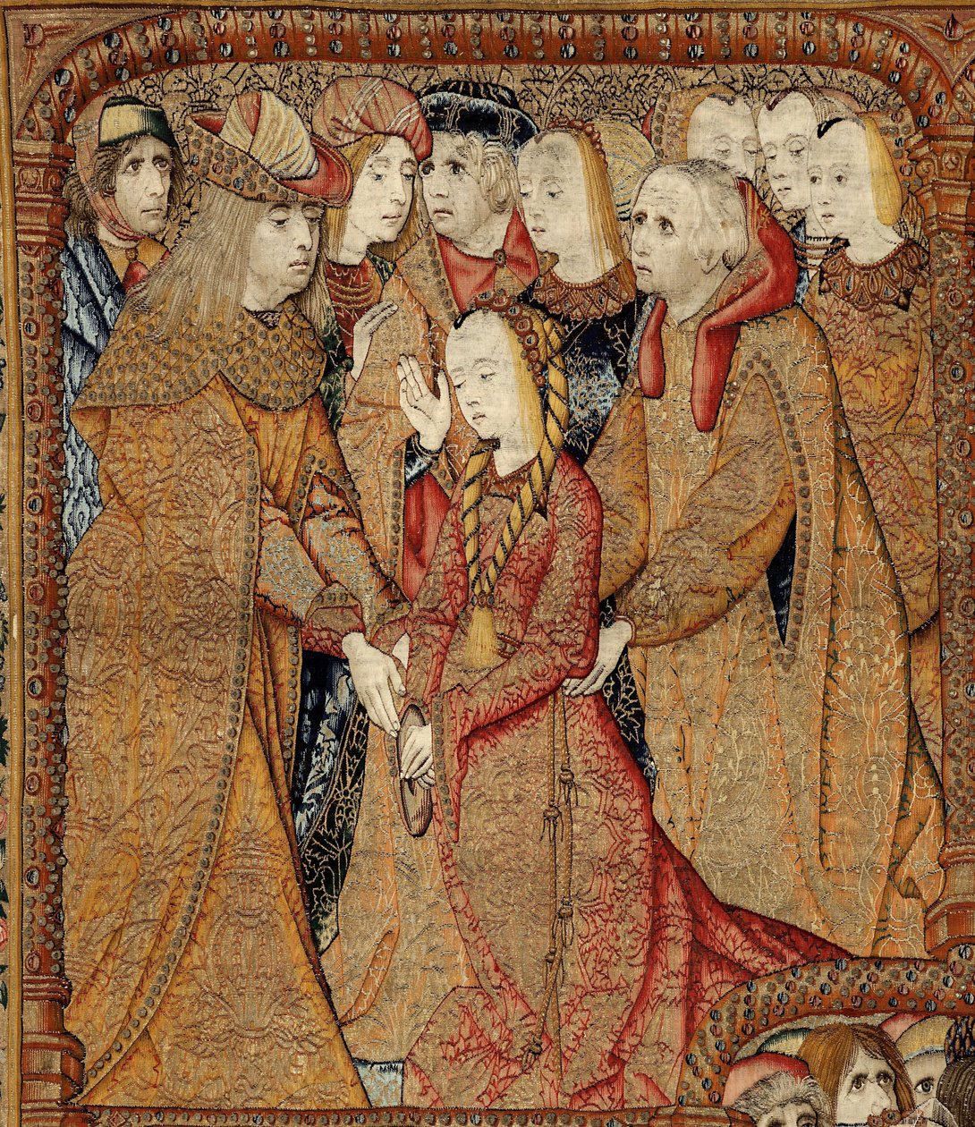 Triumfer for Guds Moder eller Guldspurve, ca. 1500-02 (tæppe) af Pieter (attr. to) Coecke van Aelst