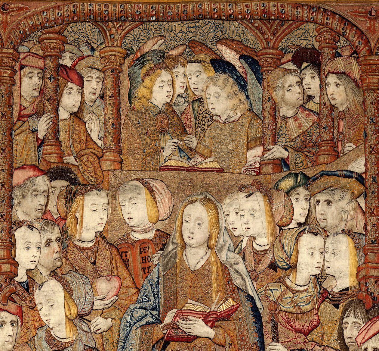 Triumfer for Guds Moder eller Guldspurve, ca. 1500-02 (tæppe) af Pieter (attr. to) Coecke van Aelst