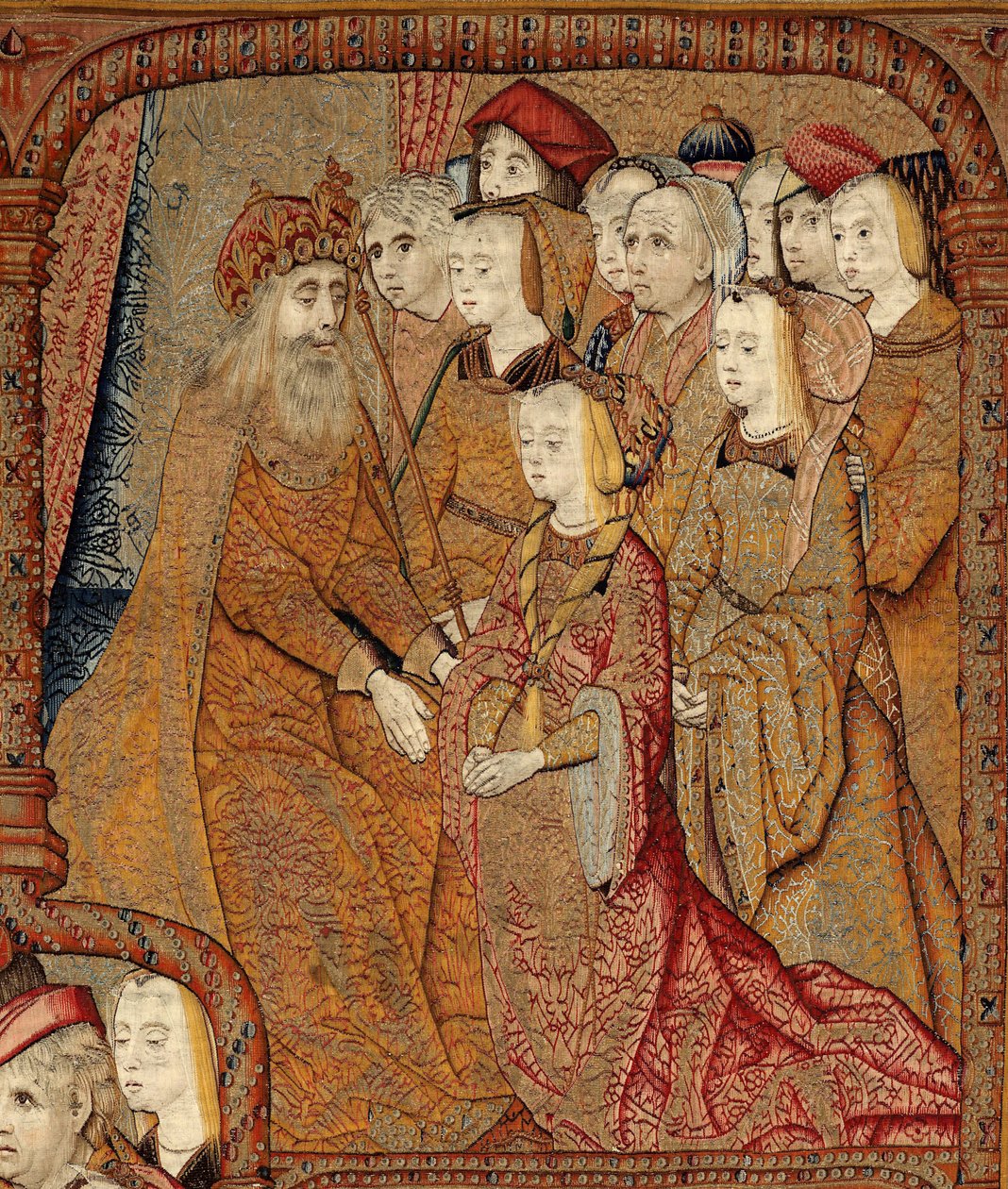 Triumfer for Guds Moder eller Guldspurve, ca. 1500-02 (tæppe) af Pieter (attr. to) Coecke van Aelst