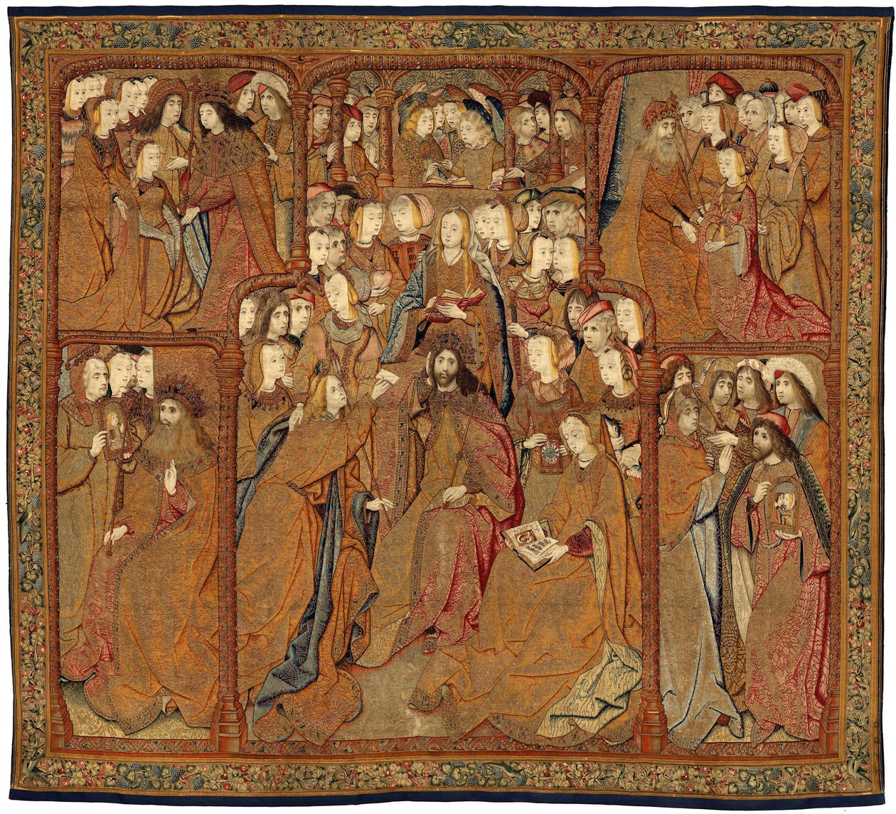 Triumfer for Guds Moder eller Guldspurve, ca. 1500-02 (tæppe) af Pieter (attr. to) Coecke van Aelst