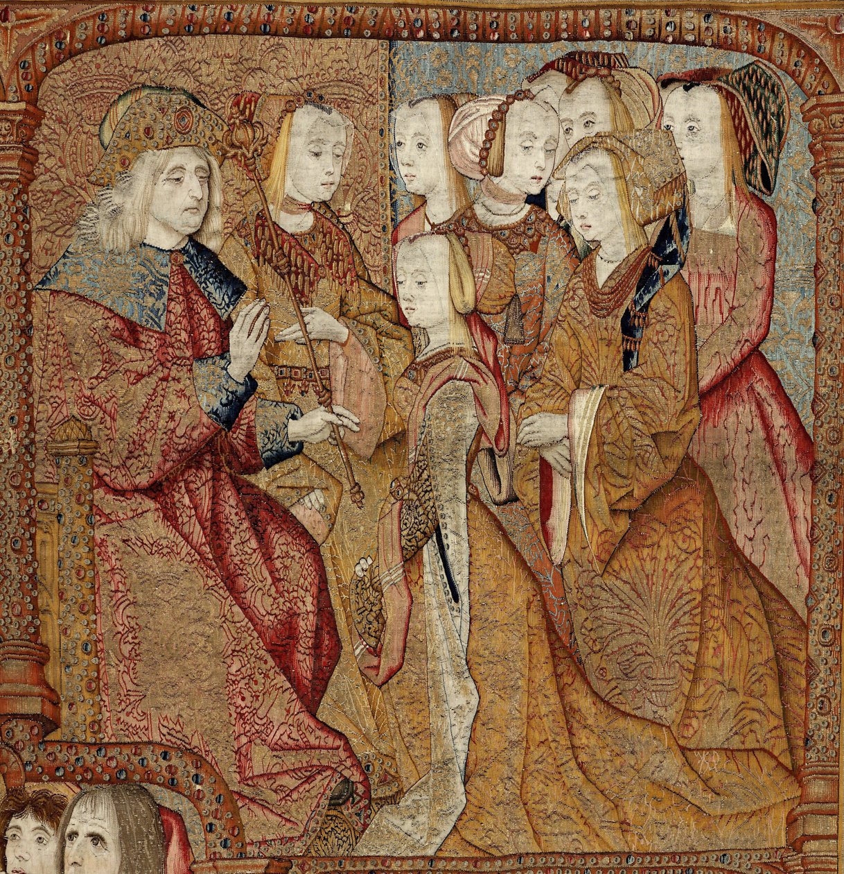 Triumfer for Guds Moder eller Guldspurve, ca. 1500-02 (tæppe) af Pieter (attr. to) Coecke van Aelst