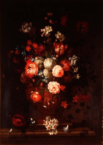 Stilleben, blandede blomster af Pieter (circle of) Casteels