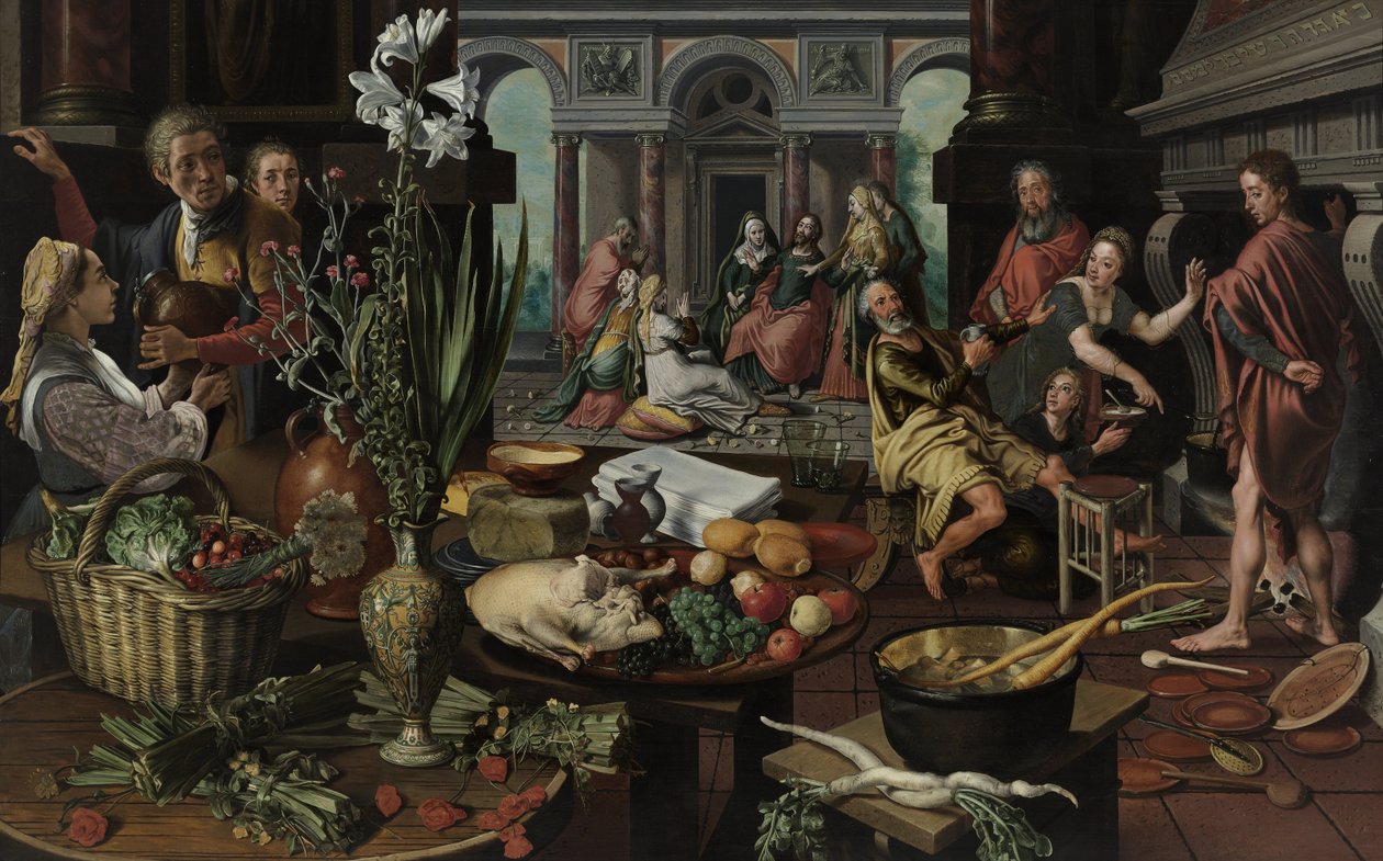 Kristus i Marias og Marthas hus af Pieter Aertsen