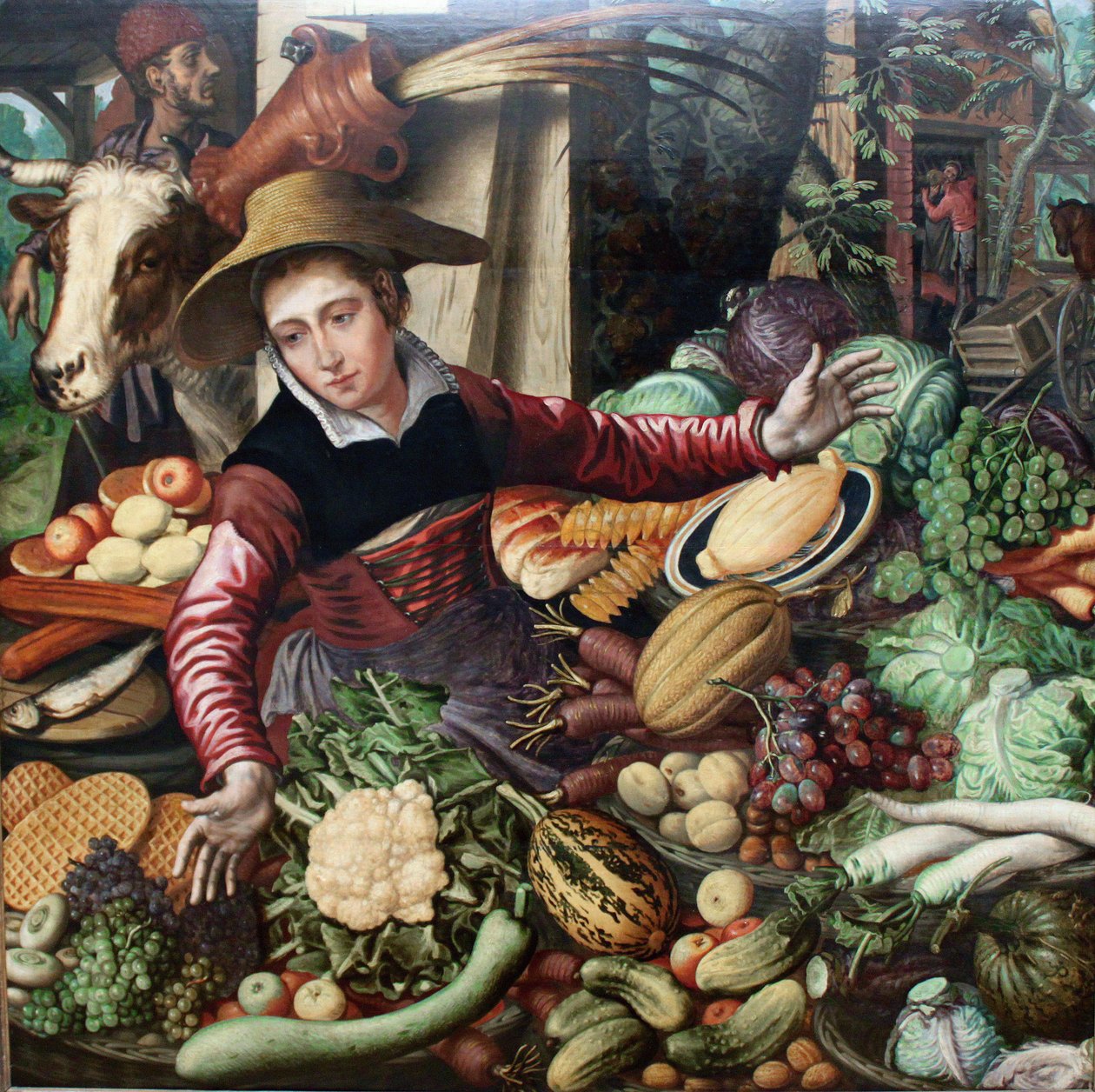 Tysk: Marktfrau am Gemüsestand Markedskvinde ved en grøntsagsstand af Pieter Aertsen