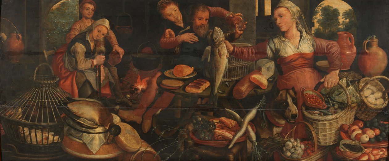 Køkken Scene af Pieter Aertsen