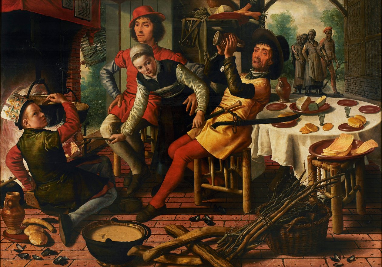 Bønder ved ildstedet, 1556. af Pieter Aertsen
