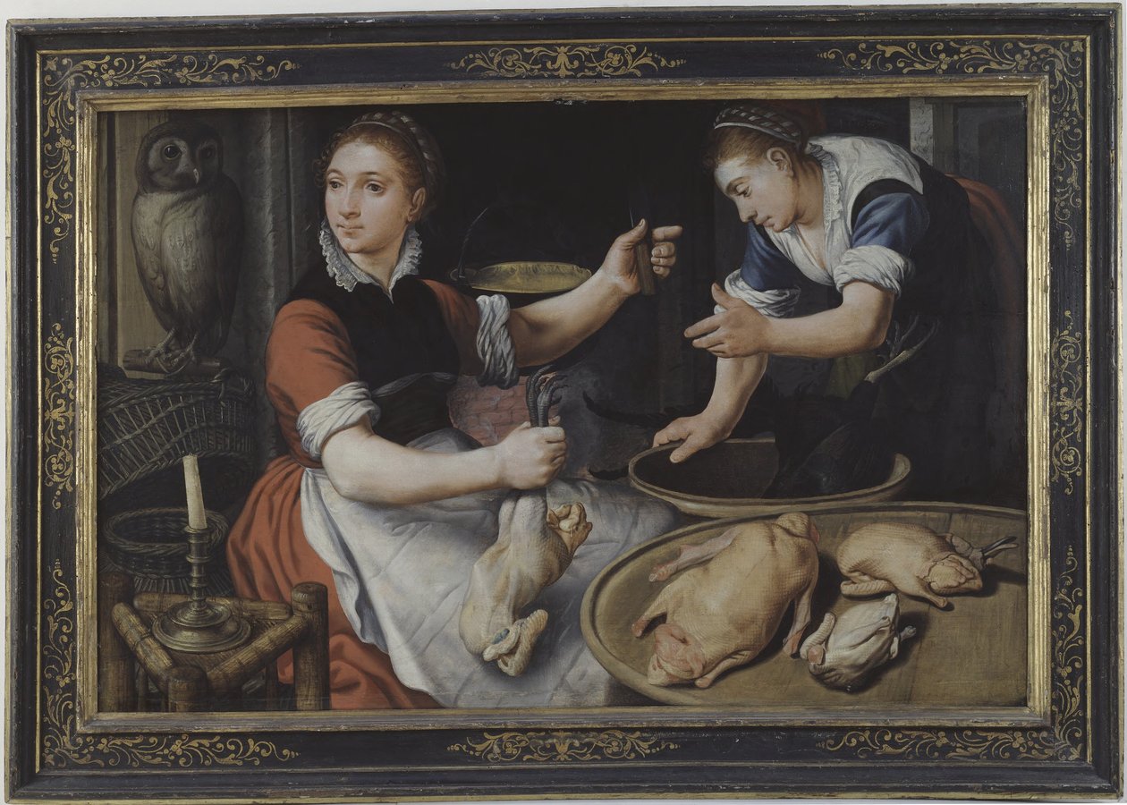 To kvinder, der laver mad af Pieter Aertsen