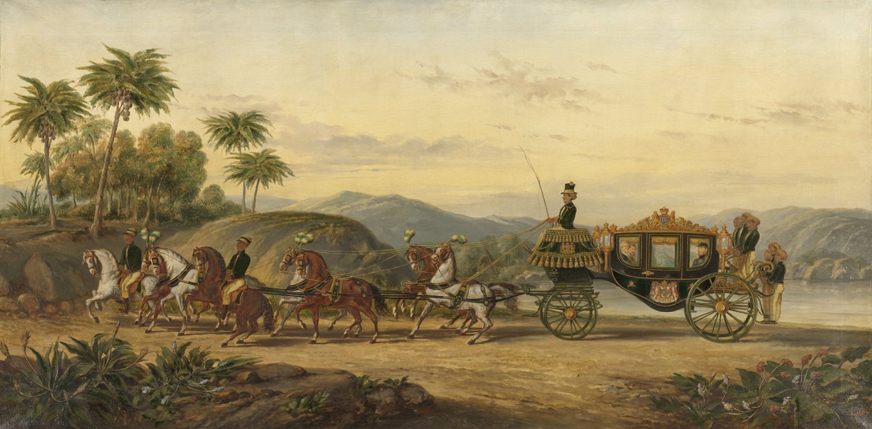 Mangkoe Nagoro IV:n valmentaja, n. 1870 (öljy kankaalle) af Pieter Alardus Haaxman
