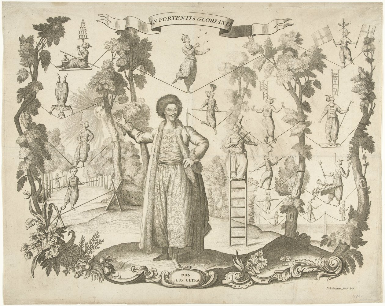 Akrobater og vandrere af Pieter Balthasar Bouttats